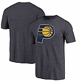 Indiana Pacers Heather Navy Distressed Team Logo Fanatics Branded Tri-Blend T-Shirt,baseball caps,new era cap wholesale,wholesale hats